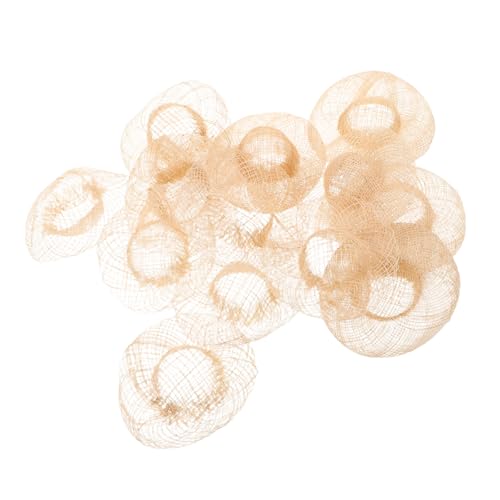 SEWACC 12 Stück Teiliges Handgefertigte Mini Strohhüte Beige Kleine Puppenhüte mit Einzigartigem Handgewebtem Design Vielseitig für DIY Puppenkostüme Schmuck und Miniaturdekorationen von SEWACC