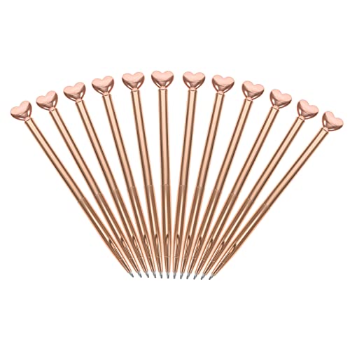 SEWACC 12 Stück Teiliges Herzförmige Metall Kugelschreiber Rosegold Schreibstifte Komfortgriff Tragbar Büro Schule SEWACC 12 Stück Teiliges Herzförmige Metall Kugelschreiber Rosegold Schreibstifte Komfortgriff Tragbar Büro Schule von SEWACC