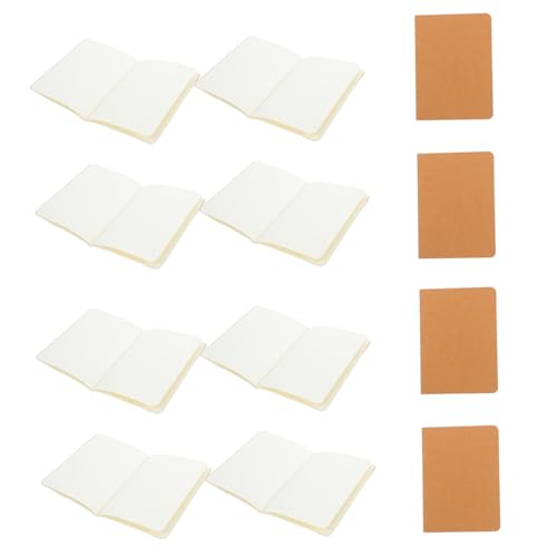 SEWACC 12 Stück Teiliges Kraftpapier Notizbuch Blanko Rustikales Design Extra Dickes Papier Flach Liegende Bindung für Schule Büro Tagebuch und Skizzen von SEWACC