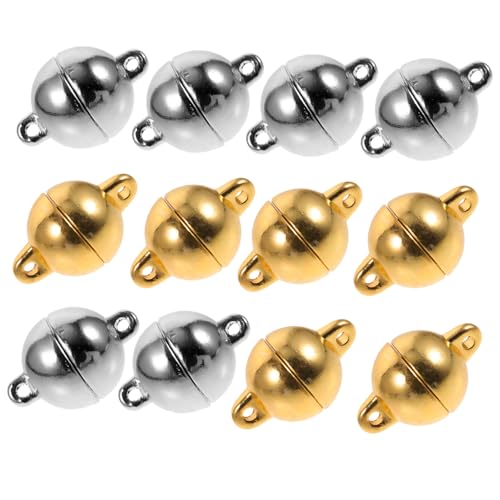 SEWACC 12 Stück Teiliges Magnetische Schmuckverschlüsse Langlebige Sichere Magnetverschlüsse für Armband Halskette DIY Schmuckzubehör Einfach mit Einer Hand zu Bedienen Glänzend und SEWACC 12 Stück Teiliges Magnetische Schmuckverschlüsse Langlebige Sichere Magnetverschlüsse für Armband Halskette DIY Schmuckzubehör Einfach mit Einer Hand zu Bedienen Glänzend und von SEWACC