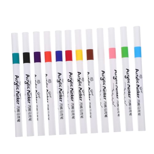 SEWACC 12 Stück Teiliges Malstifte Ergonomisch Plastike Marker Stifte Buntstifte für Papier Keramik Kunsthandwerk und DIY Zeichnen SEWACC 12 Stück Teiliges Malstifte Ergonomisch Plastike Marker Stifte Buntstifte für Papier Keramik Kunsthandwerk und DIY Zeichnen von SEWACC
