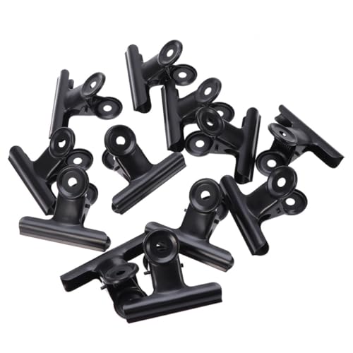 SEWACC 12 Stück Teiliges Metall Binder Clips Schwarz Langlebige Büroklammern aus Stahl mit Starker Haftkraft für Dokumentenorganisation Ticketfixierung und Temporäres Binden im Büro und SEWACC 12 Stück Teiliges Metall Binder Clips Schwarz Langlebige Büroklammern aus Stahl mit Starker Haftkraft für Dokumentenorganisation Ticketfixierung und Temporäres Binden im Büro und von SEWACC