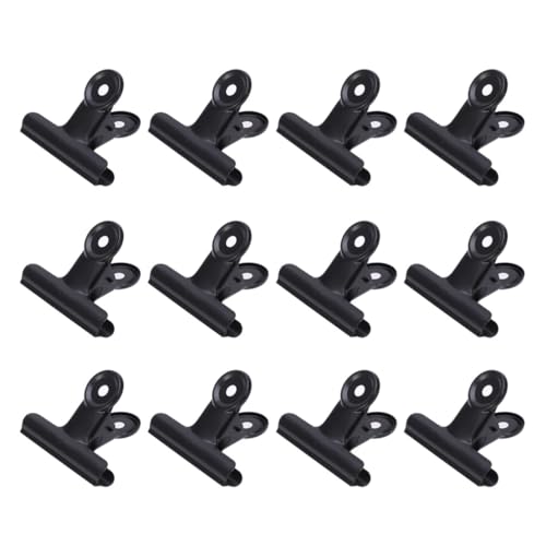 SEWACC 12 Stück Teiliges Metall binder Clips Schwarz Starke Klemmbrett Metallklammern für Büro Schule und Tägliche Organisation Heavy Duty mit Hoher Haltekraft von SEWACC