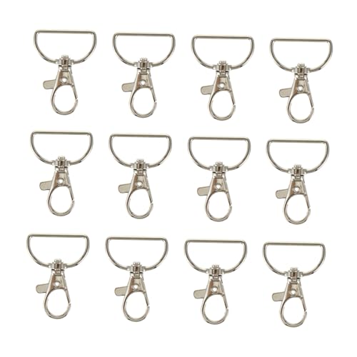 SEWACC 12 Stück Teiliges Metall lobster verschlüsse mit Drehbarem Karabinerhaken für Schlüsselanhänger DIY Taschen Riemen Basteln Langlebig Robust von SEWACC