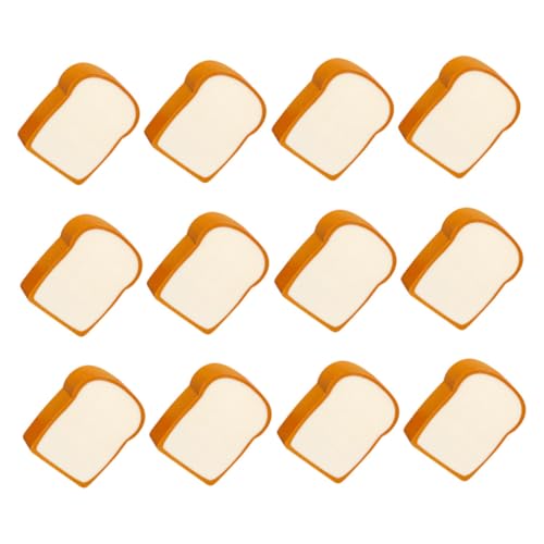 SEWACC 12 Stück Teiliges Niedliche Toastbrot Radiergummis für Sicherer Langlebiger Cartoon Schulbedarf Kreative Geschenkidee für Schüler Praktische Schreibwaren von SEWACC
