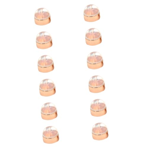SEWACC 12 Stück Teiliges Ohrstecker Sicherheitsverschlüsse aus Metall Langlebige Ohrstecker Stopper in Roségold Kompakt und Leicht Geeignet für und Schmuckherstellung von SEWACC