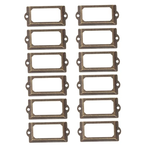 SEWACC 12 Stück Teiliges Retro aus Antikem Metall Vintage Label Rahmen mit Schrauben Einfache Anbringung für Stilvolle Schrank Möbelbeschriftung Dekorativ und Funktional SEWACC 12 Stück Teiliges Retro aus Antikem Metall Vintage Label Rahmen mit Schrauben Einfache Anbringung für Stilvolle Schrank Möbelbeschriftung Dekorativ und Funktional von SEWACC