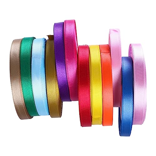 SEWACC 12 Stück Teiliges Satinband Breit Yards Farbige Polyester Schleifenbänder für Geschenkverpackung Hochzeitsdekoration DIY Basteln Stoffbänder in Grün Rot Orange Gelb Kaffee SEWACC 12 Stück Teiliges Satinband Breit Yards Farbige Polyester Schleifenbänder für Geschenkverpackung Hochzeitsdekoration DIY Basteln Stoffbänder in Grün Rot Orange Gelb Kaffee von SEWACC