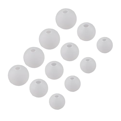 SEWACC 12 Stück Teiliges Silikon Ball Gießform DIY Kristall Epoxidharz Formen für Schmuck und Bastelprojekte für Kreative Dekorationen und von SEWACC