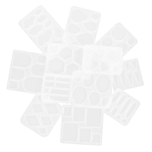 SEWACC 12 Stück Teiliges Silikon resin formset für Epoxidharz Vielseitige Ohrring anhänger mold Glatte Oberfläche Praktische DIY Schmuckherstellung Geeignet für Schmuck Schlüsselanhänger von SEWACC