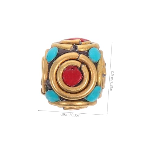SEWACC 12 Stück Teiliges Tibetische Messing-buddhist Spacer Perlen mit Großem Loch Langlebige Ethno-schmuckzubehör für DIY Armband Halskette Schlüsselanhänger Spirituelle von SEWACC