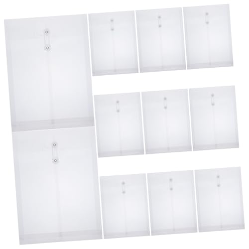 SEWACC 12 Stück Teiliges Transparente Dokumententaschen aus Robustem Kunststoff Wiederverwendbare Wasserdichte Aufbewahrungstaschen mit Schnurverschluss für Rechnungen Belege und SEWACC 12 Stück Teiliges Transparente Dokumententaschen aus Robustem Kunststoff Wiederverwendbare Wasserdichte Aufbewahrungstaschen mit Schnurverschluss für Rechnungen Belege und von SEWACC