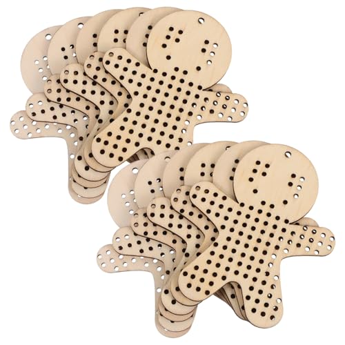 SEWACC 12 Stück Teiliges Unvollendeter Holzanhänger Lebkuchenmann Form Robuste Natürliche Holzscheiben für Diy Kreuzstich Nachhaltige Stickvorlagen für Weihnachtsdeko und Bastelanfänger SEWACC 12 Stück Teiliges Unvollendeter Holzanhänger Lebkuchenmann Form Robuste Natürliche Holzscheiben für Diy Kreuzstich Nachhaltige Stickvorlagen für Weihnachtsdeko und Bastelanfänger von SEWACC