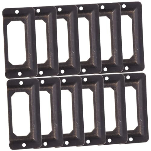 SEWACC 12 Stück Teiliges Vintage Etikettenhalter Robuste und Schrankrahmen Antike Metall Label Holder für Büro und Möbel Einfache Dekorative Kartenhalter Zubehör von SEWACC