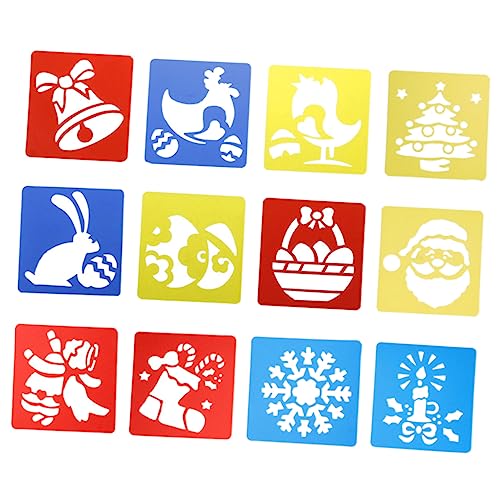 SEWACC 12 Stück Teiliges Weihnachts Schablonen für Wiederverwendbare Zeichenvorlagen DIY Malvorlagen für Basteln Karten Scrapbooking Kreative Weihnachtsdekoration und Zufällige Farbe SEWACC 12 Stück Teiliges Weihnachts Schablonen für Wiederverwendbare Zeichenvorlagen DIY Malvorlagen für Basteln Karten Scrapbooking Kreative Weihnachtsdekoration und Zufällige Farbe von SEWACC