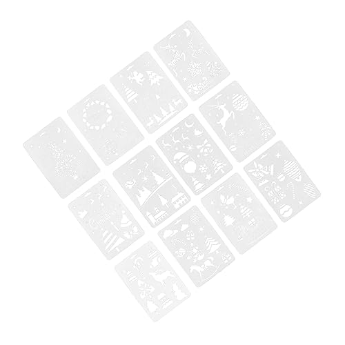 SEWACC 12 Stück Teiliges Weihnachtsmalvorlagen Wiederverwendbare Kreative Malschablonen mit Festlichen Motiven für DIY Weihnachtsbasteln für Familien Vielseitig Wänden und Möbeln SEWACC 12 Stück Teiliges Weihnachtsmalvorlagen Wiederverwendbare Kreative Malschablonen mit Festlichen Motiven für DIY Weihnachtsbasteln für Familien Vielseitig Wänden und Möbeln von SEWACC