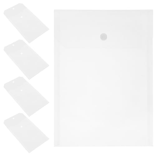 SEWACC 12 Stück Transparente Kunststoff-Umschlagmappen Im A5-Format Durchsichtiger Aktenhalter Mit Druckknopfverschluss Durchsichtige Dokumentenmappen Für Die Organisation Zu Hause Im von SEWACC