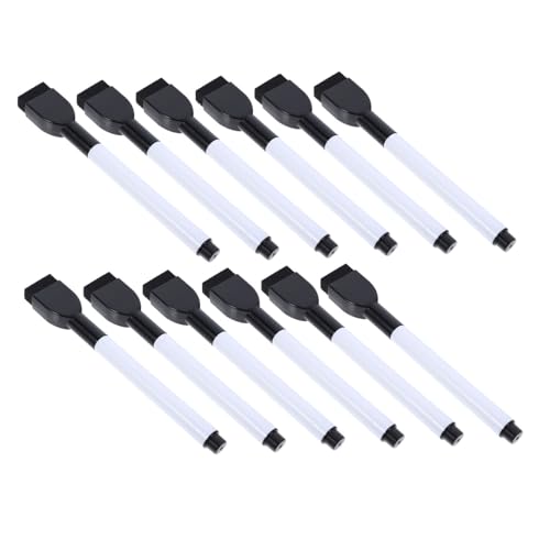 SEWACC 12 Stück Whiteboard-stift Trockener Löschung Marker Für Kühlschrank Schüttgutstifte Marker Für Bürobedarf Schulmaterial Whiteboard-trockenlöschmarker Tafelmarker Schwarz SEWACC 12 Stück Whiteboard-stift Trockener Löschung Marker Für Kühlschrank Schüttgutstifte Marker Für Bürobedarf Schulmaterial Whiteboard-trockenlöschmarker Tafelmarker Schwarz von SEWACC