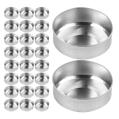 SEWACC 120 Stück Aluminium Teelichtdosen Wiederverwendbare Kerzenhalter für Diy Kerzen Leere Aluminiumbehälter für Teelichter Aromatherapie Kerzenform von SEWACC
