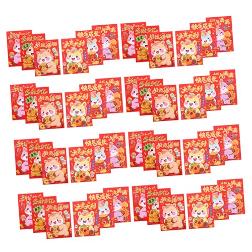 SEWACC 120 Stück Chinesisches Neujahr Rote Umschläge Karton Pferd Motiv Frühlingsfest Glücksgeldumschläge Traditionell Modern Geschenkpackung von SEWACC