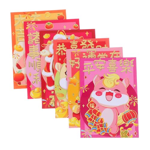SEWACC 120 Stück Teiliges Papier Lucky Money Umschläge mit Karton Pferdemotiv für Chinesisches Frühlingsfest Langlebige Traditionelle Rote Briefumschläge für Hochzeit und Neujahrsfeier SEWACC 120 Stück Teiliges Papier Lucky Money Umschläge mit Karton Pferdemotiv für Chinesisches Frühlingsfest Langlebige Traditionelle Rote Briefumschläge für Hochzeit und Neujahrsfeier von SEWACC