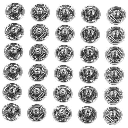 SEWACC 120 Stück Teiliges Runde Silberne Metall schnappknöpfe Robuste Druckknöpfe für Nähprojekte für Mini kleidungsstücke Puppenkleidung Babybekleidung und DIY bastelarbeiten von SEWACC