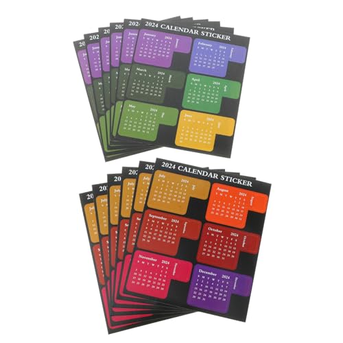 SEWACC 12Blätter DIY Notizblock Aufkleber für Kalender Indexetiketten für Notizbuch und Planer Praktische Farbige Kalenderaufkleber für Büro und Zuhause von SEWACC