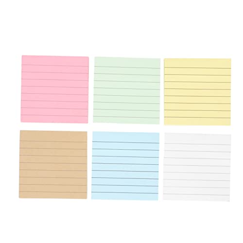 SEWACC 12Stücke Bunte Haftnotizen Notizblock To Do Liste Selbstklebende Notizen für Büro Schule und Zuhause Kreative und Abnehmbare Memo Aufkleber Weiß Gelb Grün Blau Rosa von SEWACC