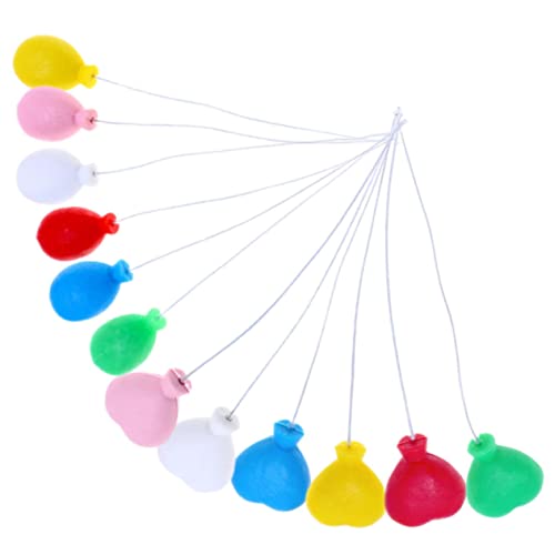 SEWACC 12Stücke Mini Ballons Bunten Farben Dekoration für Kuchenspitzen Miniaturhäuser und Mikrolandschaften Geburtstagsfeiern und Anlässe von SEWACC