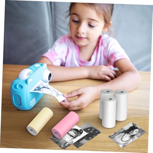 SEWACC 13 Rollen Thermopapier Selbstklebend Bunte und Weiße Mini Stickerpapier Vielseitig Bedruckbar für Etiketten Fotos Belege Kompatibel mit Thermodruckern von SEWACC