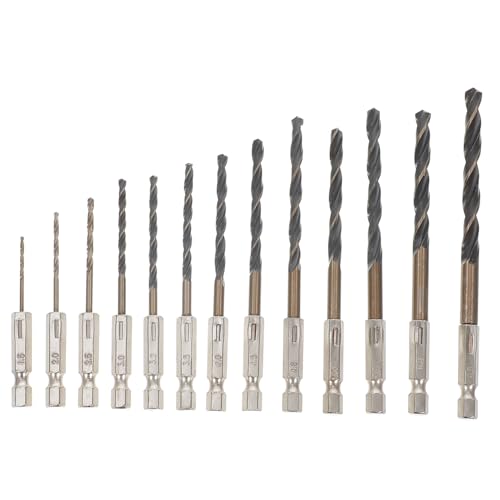 SEWACC 13 Stück Teiliges Hexagonal bohrerset Hochleistung Bohrer für Holz Metall Kunststoff Langlebig Bruchfest Kompatibel mit Akku Standardbohrern Vielseitig Einsetzbar SEWACC 13 Stück Teiliges Hexagonal bohrerset Hochleistung Bohrer für Holz Metall Kunststoff Langlebig Bruchfest Kompatibel mit Akku Standardbohrern Vielseitig Einsetzbar von SEWACC