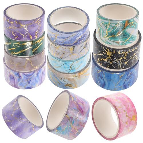 SEWACC 14 Rollen Teiliges Washi Tape Marmor Design Selbstklebend Dekoratives Bastelband für Scrapbooking DIY Projekte Vielseitiges Klebeband Einfach Abreißbar für Kreative Dekoration SEWACC 14 Rollen Teiliges Washi Tape Marmor Design Selbstklebend Dekoratives Bastelband für Scrapbooking DIY Projekte Vielseitiges Klebeband Einfach Abreißbar für Kreative Dekoration von SEWACC