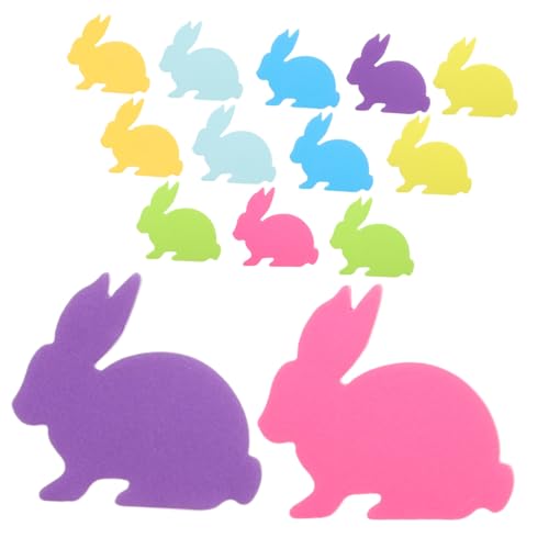 SEWACC 14 Stück Kawaii Hasen Haftnotizen Bunte Fluoreszierende Notizblöcke für Schule Büro Zuhause Lustige Tier Notizen zur Erinnerung und Dekoration von SEWACC