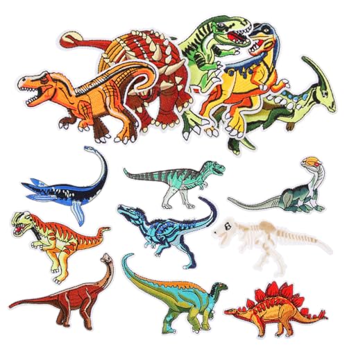 SEWACC 14 Stück Teiliges Dinosaurier Bügelflicken Bestickte Applikationen zum Aufbügeln und Aufnähen Leichte Patches für Jacken Jeans Taschen Kostümhafte DIY Kleidung Dekoration Einfache SEWACC 14 Stück Teiliges Dinosaurier Bügelflicken Bestickte Applikationen zum Aufbügeln und Aufnähen Leichte Patches für Jacken Jeans Taschen Kostümhafte DIY Kleidung Dekoration Einfache von SEWACC