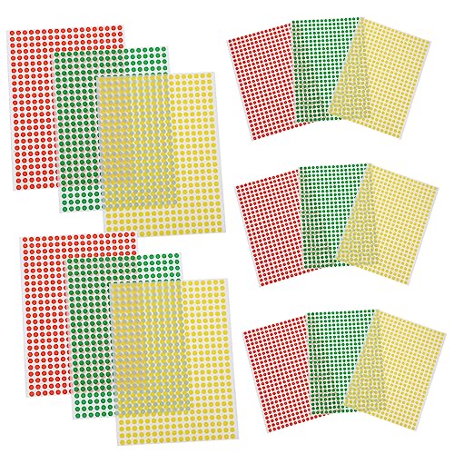 SEWACC 15 Blatt Klebepunkte Selbstklebend Durchmesser Farbige Markierungsetiketten Organisieren Beschriften und Codieren von Dokumenten Diy Sticker für Büro und Haushalt SEWACC 15 Blatt Klebepunkte Selbstklebend Durchmesser Farbige Markierungsetiketten Organisieren Beschriften und Codieren von Dokumenten Diy Sticker für Büro und Haushalt von SEWACC