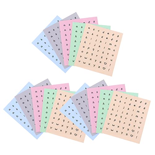 SEWACC 15 Blatt Kleine Buchstaben Aufkleber Selbstklebende Alphabet Sticker Zufälligen Farben für Scrapbooking und DIY Projekte Bezaubernde Dekoration für Journaling und Zufällige Farbe von SEWACC