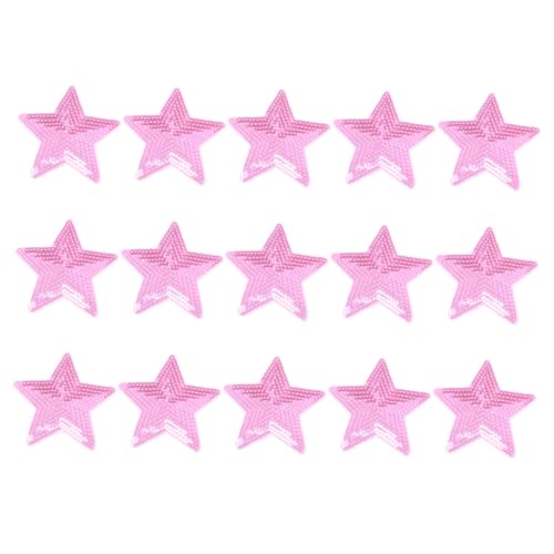 SEWACC 15 Stück Fünf-Punkte-Sternpatch mit Pailletten Glitzer-Stern-Bügelflicken Sternenpatch aufnähen Schul -DIY -Eisen auf Flecken gestickte Aufnäher nähen das Haustier Rosa SEWACC 15 Stück Fünf-Punkte-Sternpatch mit Pailletten Glitzer-Stern-Bügelflicken Sternenpatch aufnähen Schul -DIY -Eisen auf Flecken gestickte Aufnäher nähen das Haustier Rosa von SEWACC