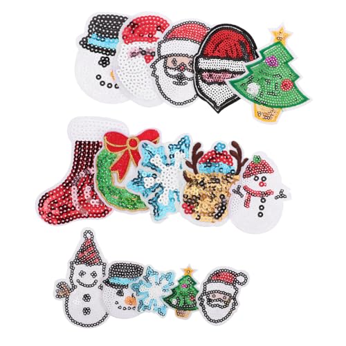 SEWACC 15 Stück Teiliges Weihnachts pailletten stickerei Funkelnde Schneeflocken applikationen zum Aufbügeln Festliche Textilflicken für DIY Kleidung Mützen und Dekoration Winterliche SEWACC 15 Stück Teiliges Weihnachts pailletten stickerei Funkelnde Schneeflocken applikationen zum Aufbügeln Festliche Textilflicken für DIY Kleidung Mützen und Dekoration Winterliche von SEWACC