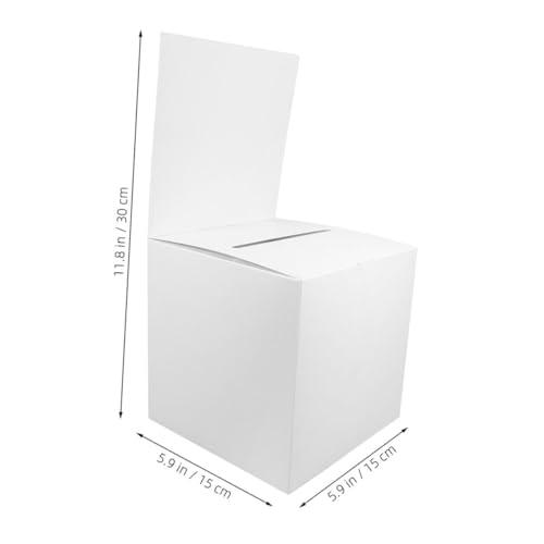 SEWACC 15 Stück Teiliges Weiße Papier spendenboxen mit Schlitz Vielseitige Wahlurnen und Losboxen für Party Versammlung und Fundraising Stabile Aufbewahrungsbehälter für Tickets und von SEWACC