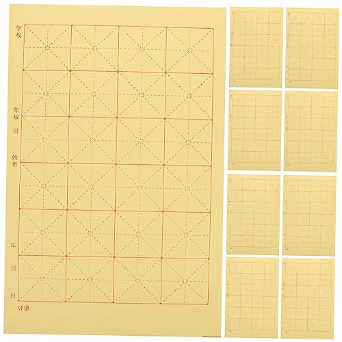 SEWACC 150 Blatt Japanisches Skizzenbuch Decoupage-Reispapier Bettlaken-Set Kalligraphie-Übungs-Reispapier Chinesisches Kalligraphie-Papiergitter Leeres Reispapier Schreibpapier von SEWACC