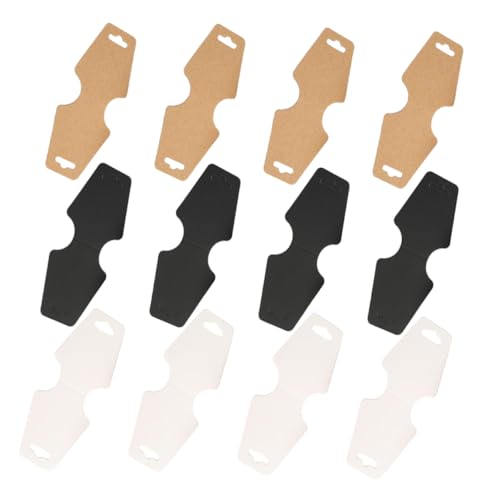 SEWACC 150 Stück Schmuck Verpackungskarten Kraftpapier Natur Karton Klappkarten für Armband Halsketten Display DIY Schmuckverpackung Praktische Faltbare Karten für Kleinunternehmer von SEWACC