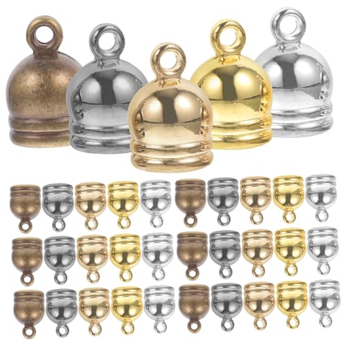 SEWACC 150 Stück Teiliges Endkappen für Schmuckherstellung Langlebige Legierung Kordelenden mit Innendurchmesser Vielseitige DIY Tassel Caps für Armbänder Halsketten Ohrringe von SEWACC