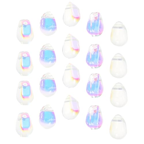 SEWACC 150 Stück Teiliges Farbverlauf Teardrop Glasperlen mit Querstift Lose DIY Schmuckperlen für Ohrring Haarspange Basteln und Dekoration von SEWACC