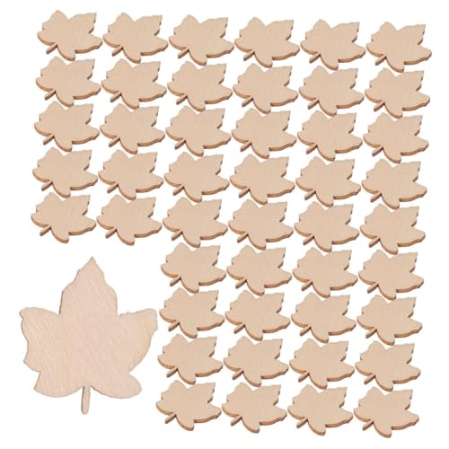 SEWACC 150 Stück Unfertige Holz Ahornblatt Ausschnitte für Diy Projekte Malbare Holzblätter für Herbstdekoration Erntedankfest Ornamente und Bastelideen von SEWACC