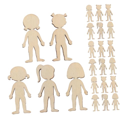 SEWACC 150 Stück Unlackierte Holzfiguren für Diy Projekte Bastelmaterialien für Kreative Dekorationen und Namensschilder für Partys und Klassenzimmer SEWACC 150 Stück Unlackierte Holzfiguren für Diy Projekte Bastelmaterialien für Kreative Dekorationen und Namensschilder für Partys und Klassenzimmer von SEWACC