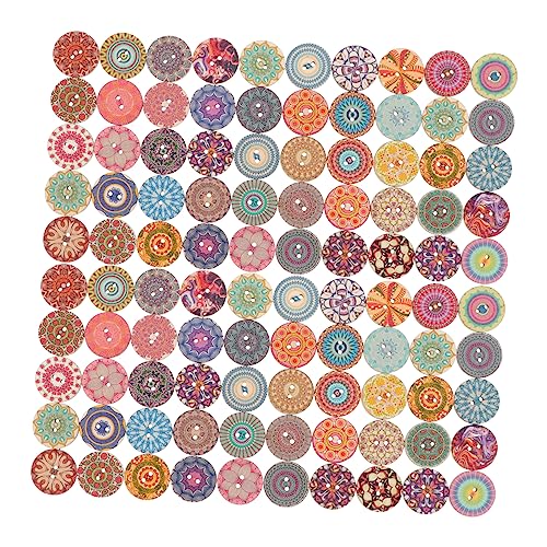 SEWACC 150 Stück Vintage Holzknöpfe mit Löchern Bunte DIY Nähknöpfe für Bastelprojekte Kleidung und Scrapbooking Runde Form mit Klassischen Mustern SEWACC 150 Stück Vintage Holzknöpfe mit Löchern Bunte DIY Nähknöpfe für Bastelprojekte Kleidung und Scrapbooking Runde Form mit Klassischen Mustern von SEWACC