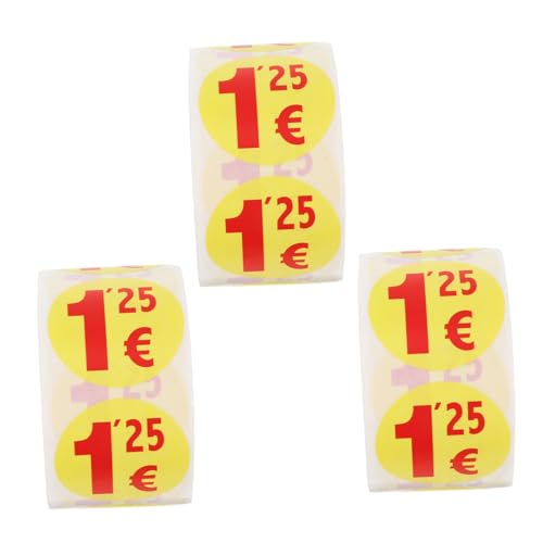 SEWACC 1500 Stück Preisaufkleber Euro Selbstklebende Etiketten für Supermärkte Garagenverkäufe und Einzelhandel Praktische Runde Preisschilder für Einfache Preisgestaltung von SEWACC