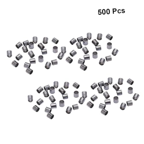 SEWACC 1500 Stück Teiliges Kupfer Crimpperlen Schwarz DIY Schmuckherstellung Zubehör für Ketten Armbänder Langlebige Glänzende Perlen für Kreatives Basteln von SEWACC