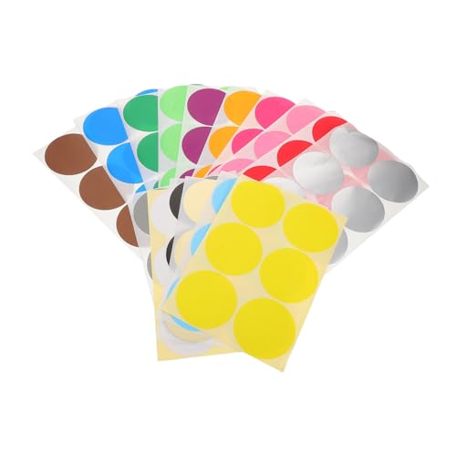 SEWACC 16 Blatt Farbenfrohe Runde Aufkleber Farbige Punktetiketten für Büro und Klassenzimmer Druckbare Haftetiketten Wasserfest Vielseitig Einsetzbar SEWACC 16 Blatt Farbenfrohe Runde Aufkleber Farbige Punktetiketten für Büro und Klassenzimmer Druckbare Haftetiketten Wasserfest Vielseitig Einsetzbar von SEWACC