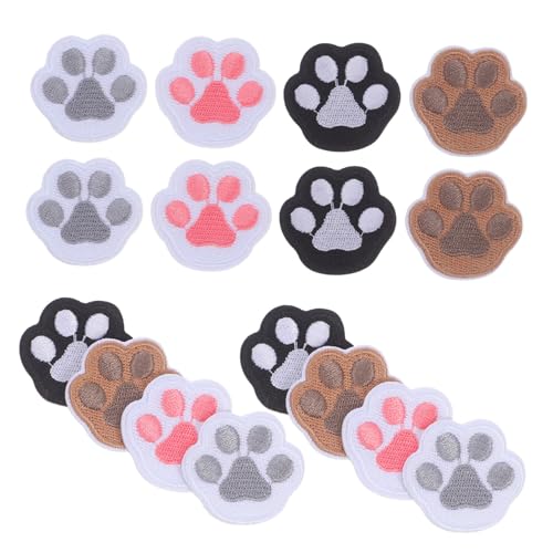 SEWACC 16 Stück 16-teiliges selbstklebendes Pfoten-Aufnäher-Set Bestickte DIY Applikationen Kleine Hundepfoten Patches Hellrosa Cremefarben Dunkelgrau Dunkelbraun für Kleidung Hüte SEWACC 16 Stück 16-teiliges selbstklebendes Pfoten-Aufnäher-Set Bestickte DIY Applikationen Kleine Hundepfoten Patches Hellrosa Cremefarben Dunkelgrau Dunkelbraun für Kleidung Hüte von SEWACC